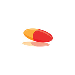capsule icon colorful shadow symbol health design vector