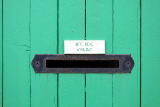 bitte keine werbung hinweis am briefschlitz
