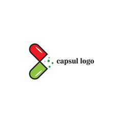 simple logo capsules colorful medicine vector design
