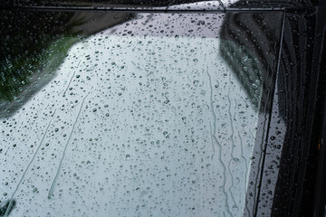水滴・車