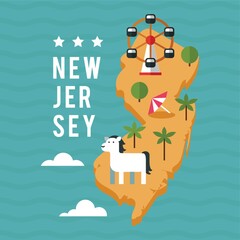 Map of new jersey state