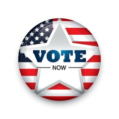USA vote button badge