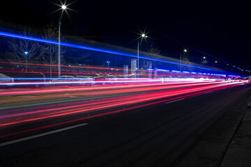 Fototapeta na wymiar Bucharest City Light During Night Time