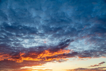 Clouds in the sky at sunset