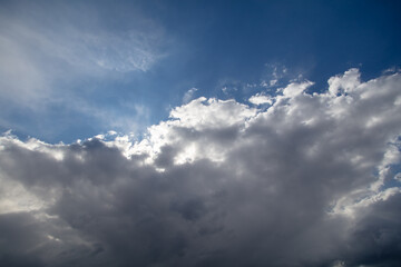 Naklejka na ściany i meble Clouds on the sky as a background.