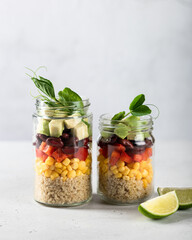 Mexican bean corn quinoa salad