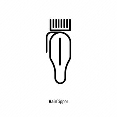 Hair clipper thin line icon. Barber's equipment. Vector illustration.