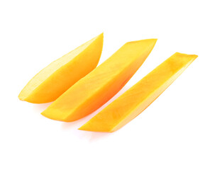 Fototapeta na wymiar mango slice isolated on white background Clipping Path
