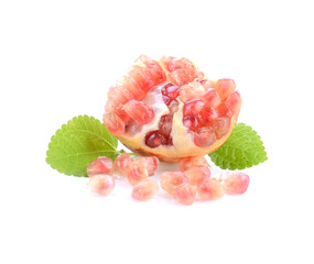 Pomegranate on a white background