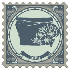 Iowa state postage stamp