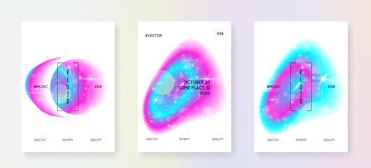 Galaxy flyer with universe shapes and star dust.