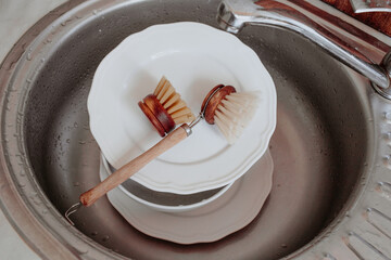 zero waste kitchen clean set for washing dishes