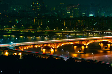 Obraz premium Seongsudaegyo Bridge nightscape