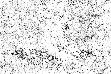 Grunge surface texture with noise, grit and dirt, grains of sand. Abstract monochrome uneven background. Vector illustration. Overlay template.