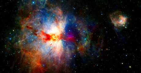 Colourful view of the Universe. Elements of this image furnished by NASA