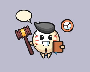 Baseball cartoon as a judge