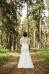 bride in wedding dress, wedding day