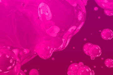 Creative soft focus pink soap glossy and shiny slime of liquid abstract gradient background or texture 3D illustration - background design template
