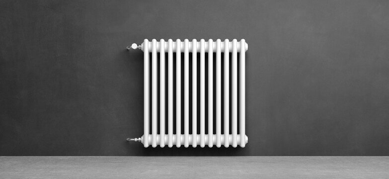 classic radiator in front of background - 3D Illustration