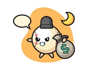 Baseball cartoon stolen the money