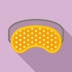 Insomnia sleeping mask icon. Flat illustration of insomnia sleeping mask vector icon for web design