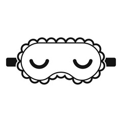 Flight sleeping mask icon. Simple illustration of flight sleeping mask vector icon for web design isolated on white background