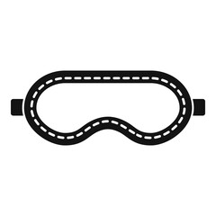 Travel sleeping mask icon. Simple illustration of travel sleeping mask vector icon for web design isolated on white background