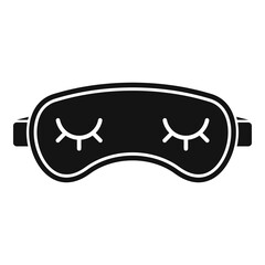 Fun sleeping mask icon. Simple illustration of fun sleeping mask vector icon for web design isolated on white background