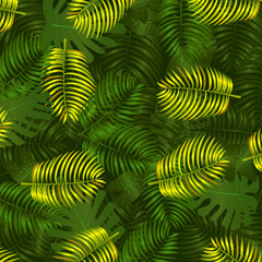 tropical leaves, summer natural background