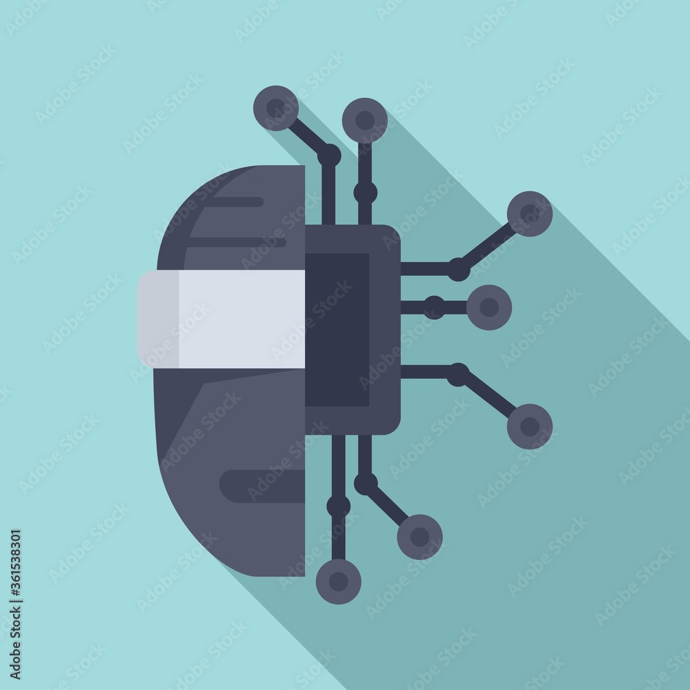 Poster chatbot machine learning icon. flat illustration of chatbot machine learning vector icon for web des