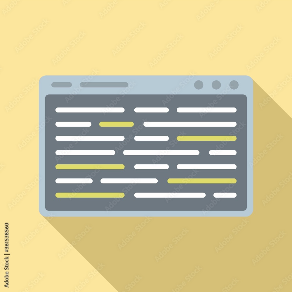 Poster web page machine learning icon. flat illustration of web page machine learning vector icon for web d