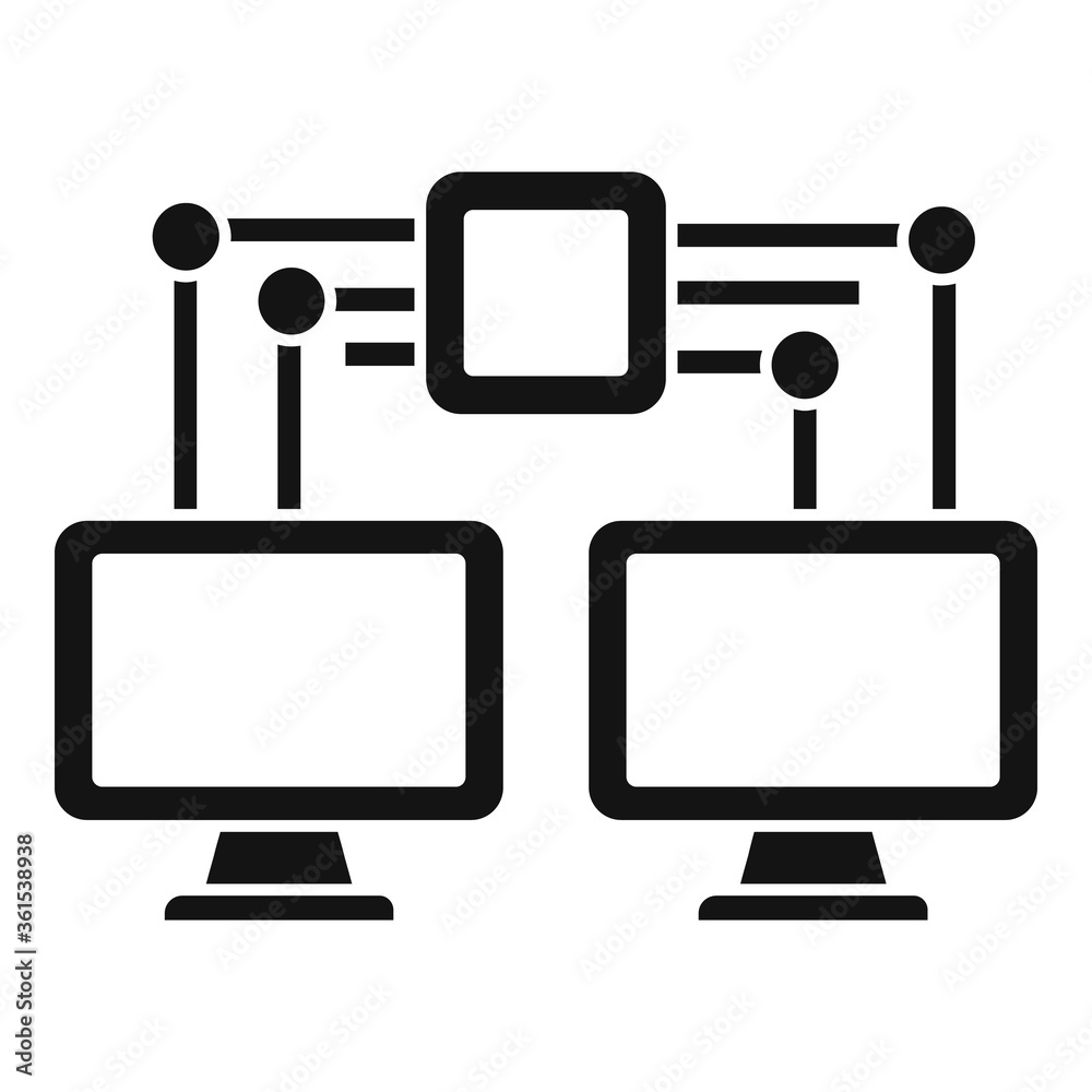 Aufkleber machine learning network icon. simple illustration of machine learning network vector icon for web d