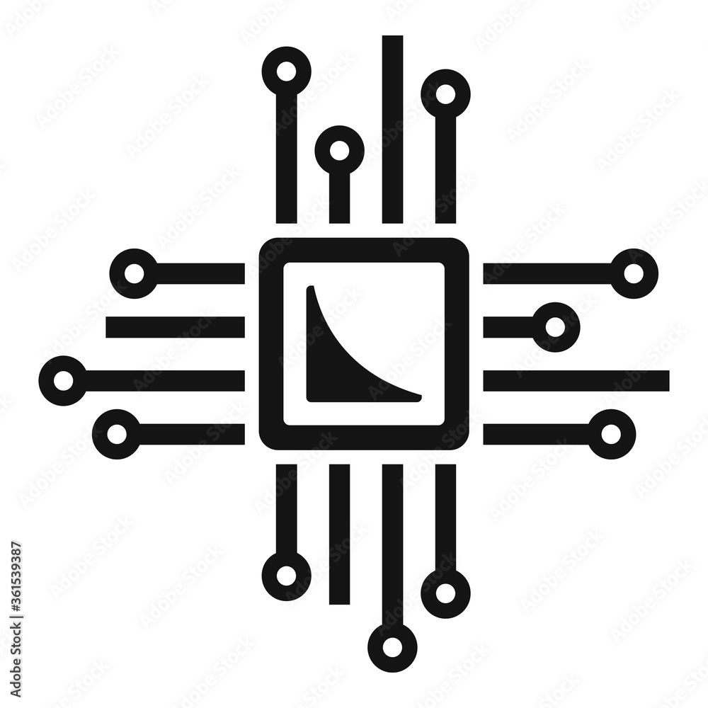 Poster smart processor icon. simple illustration of smart processor vector icon for web design isolated on 