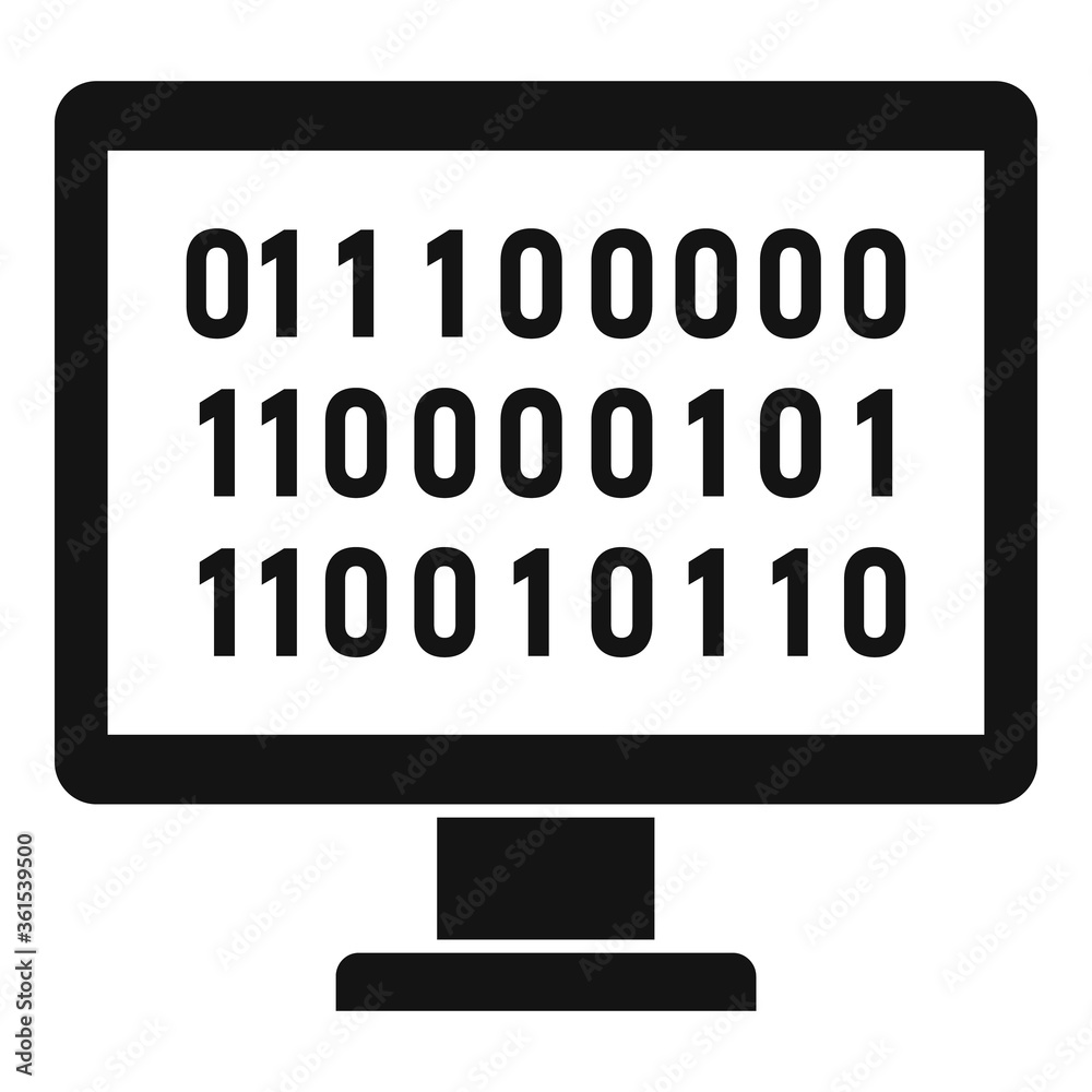 Poster computer machine learning icon. simple illustration of computer machine learning vector icon for web