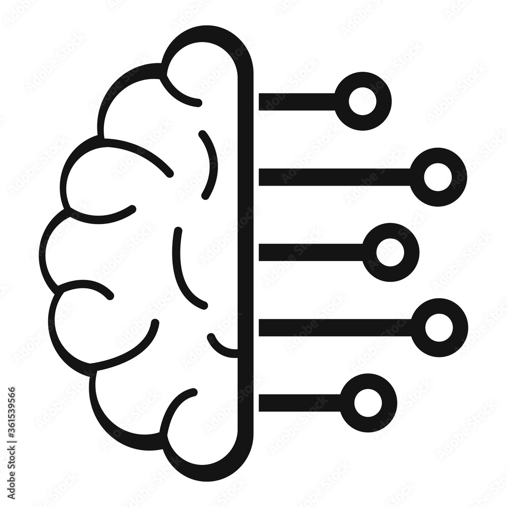 Poster smart brain analysis icon. simple illustration of smart brain analysis vector icon for web design is