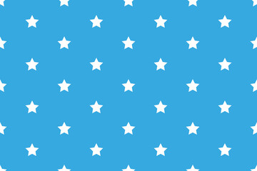 Yellow little stars on a blue background. Seamless texture. Wrapping paper.