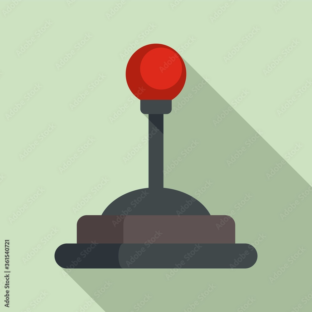 Sticker Video game joystick icon. Flat illustration of video game joystick vector icon for web design