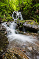 long time exposure of a waterfall in "Donnersbach" gorge in Styria, Austria 