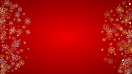 Christmas and New Year snowflakes