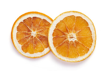 dried orange fruit on white background