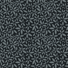 Minimalistic abstract floral background. Vector seamless pattern in shades of gray.

