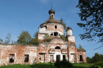 Destroyed old church , Ivanovo region, Russia