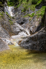 waterfall in Fölz gorge in Styria, Austria 