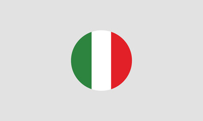 Fototapeta premium Italy flag circle national vector illustration