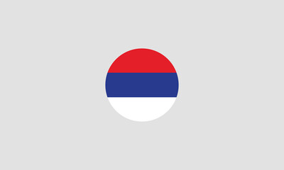 Serbia flag circle national vector illustration