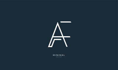 Alphabet letter icon logo AF