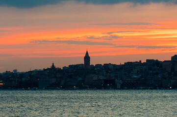 Obraz premium Sunset view of istanbul, Turkey.
