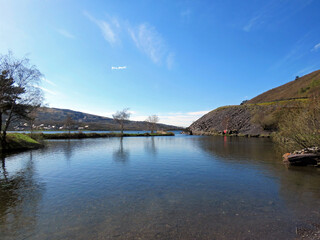 Llanberis landscape scene in Snowdonia, North Wales