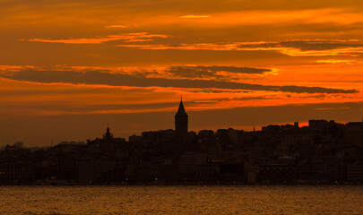 Obraz premium Sunset view of istanbul, Turkey.
