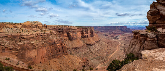 Fototapeta na wymiar Shafer Canyon Panorama